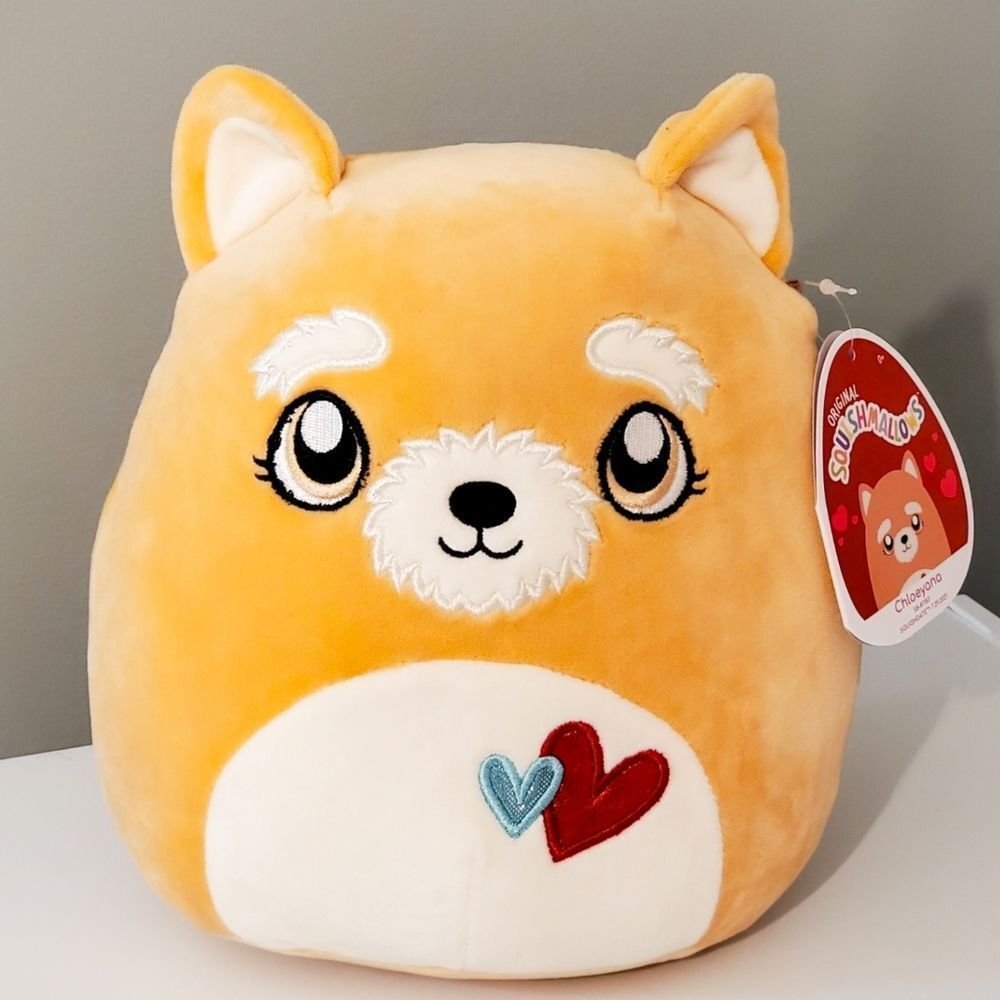 8" Squishmallow Chloeyana the dog puppy Valentine's stuffed animal soft plush